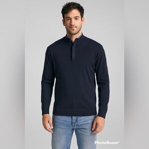 Brooks Brothers Navy Merino Wool Sweater Size L